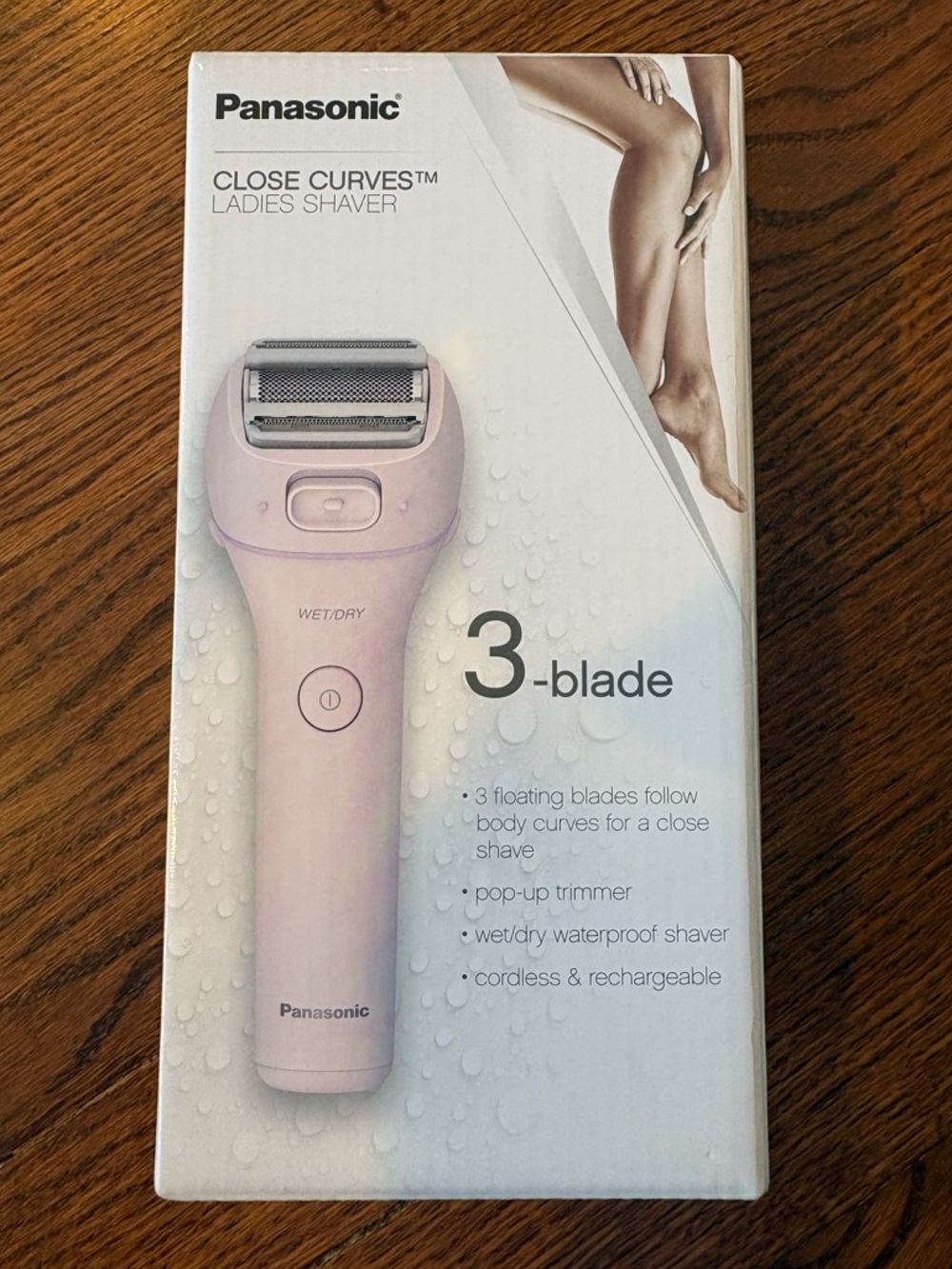 Panasonic Close Curves Electric Razor Women Cordless 3-Blade Shaver NWT